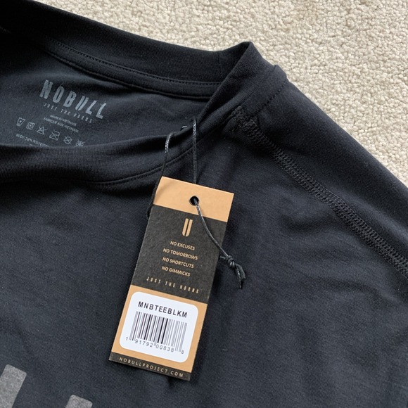 NWT Nobull Shirt Mens M Black/Gray Stretchy Gym Lifting Workout Training Muscle - Picture 5 of 8